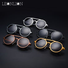 Load image into Gallery viewer, LeonLion Round Aluminum Magnesium Polarized Sunglasses Men Brand Design UV400 Classic Retro Metal Sun Glasses Outdoor Glasses