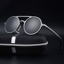 Load image into Gallery viewer, LeonLion Round Aluminum Magnesium Polarized Sunglasses Men Brand Design UV400 Classic Retro Metal Sun Glasses Outdoor Glasses