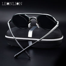 Load image into Gallery viewer, LeonLion Round Aluminum Magnesium Polarized Sunglasses Men Brand Design UV400 Classic Retro Metal Sun Glasses Outdoor Glasses