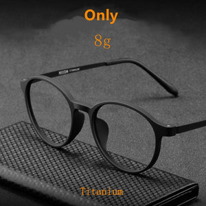Men's And Women's Retro Round Glasses Frame Ultralight Titanium Alloy Myopia Glasses Optical Prescription Eyeglasses Frame H3050