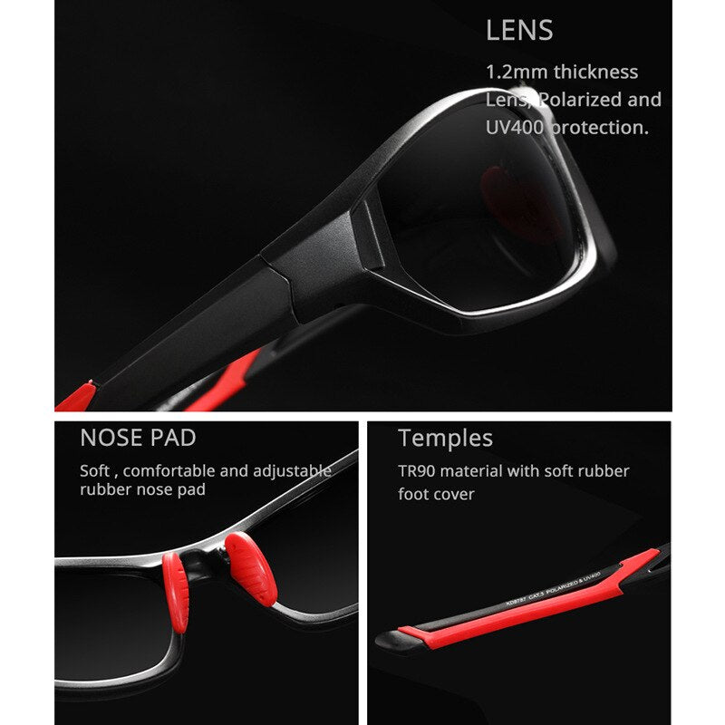 Men's Polarized Sunglasses Sport Driving Goggle TR90 Ultra