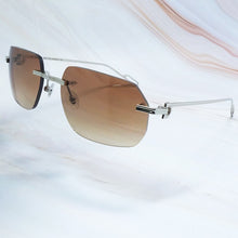 Load image into Gallery viewer, Metal Sunglasses Mens Carter Designer Sun Glasses Women Driving Shades Summer Cool Decoration Protect Rimless Sunglass