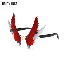 Load image into Gallery viewer, Wings Rimless Sunglasses Women Unique Wing Frameless Sun Glasses Ladies Trendy Eagle Shaped Shades For Men UV400