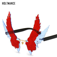 Load image into Gallery viewer, Wings Rimless Sunglasses Women Unique Wing Frameless Sun Glasses Ladies Trendy Eagle Shaped Shades For Men UV400