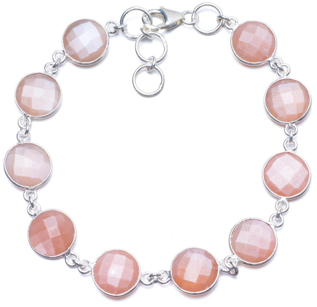 Natural Calcite Handmade Unique 925 Sterling Silver Bracelet 8-8 1/2 Y0004