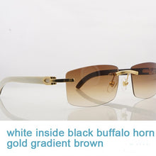 Load image into Gallery viewer, Nature Buffs Horn Sunglasses Men  Trend  Rectangle Women Sun Glasses Beach Driving Shade Luxury Carter Sunglass