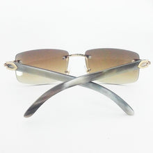 Load image into Gallery viewer, Nature Buffs Horn Sunglasses Men  Trend  Rectangle Women Sun Glasses Beach Driving Shade Luxury Carter Sunglass