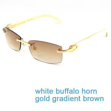 Load image into Gallery viewer, Nature Buffs Horn Sunglasses Men  Trend  Rectangle Women Sun Glasses Beach Driving Shade Luxury Carter Sunglass