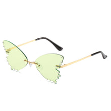 Load image into Gallery viewer, Frameless Butterfly Rhinestone Sunglasses Ladies Steampunk Designer Sunglasses Retro Glasses