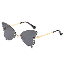 Load image into Gallery viewer, Frameless Butterfly Rhinestone Sunglasses Ladies Steampunk Designer Sunglasses Retro Glasses