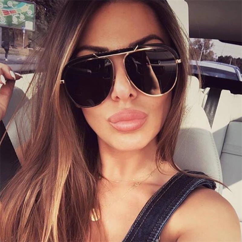 Oversized women's deals aviator sunglasses