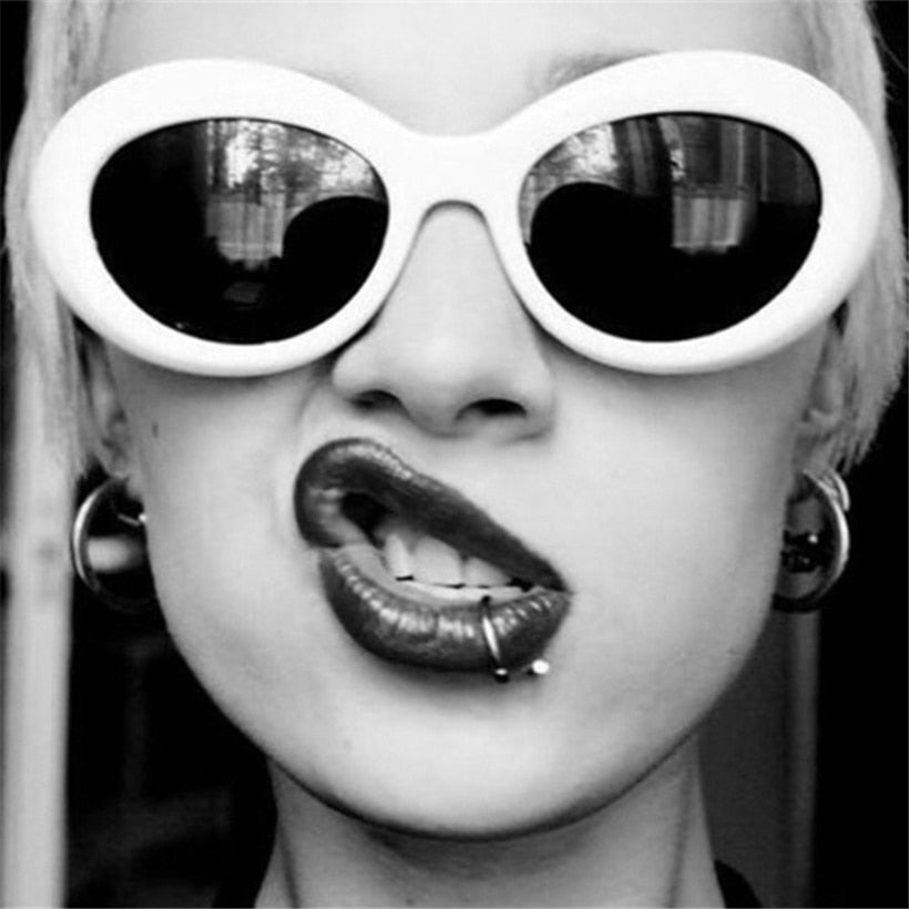 kurt cobain goggles Oulylan Clout Goggles Kurt Cobain Sunglasses Men Vintage Oval Sun Glas –  Cinily