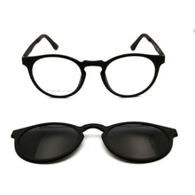 Load image into Gallery viewer, PEI Ultem Magnet Sunglasses Women Vintage Round Men Eyeglasses Frame With Magnetic Clip On Sunglasses Female Polarized Glasses