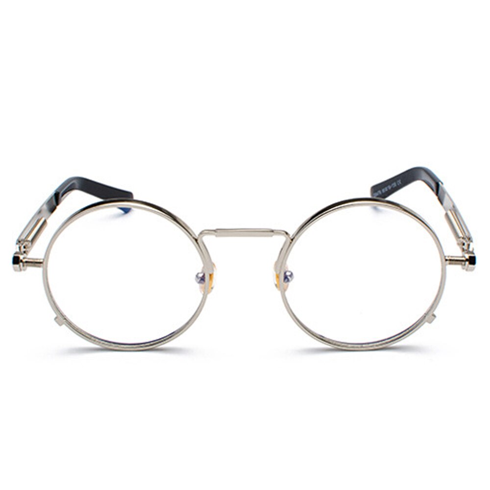 Peekaboo vintage steampunk glasses round men gold retro round circle metal frame eyeglasses frame for women unisex