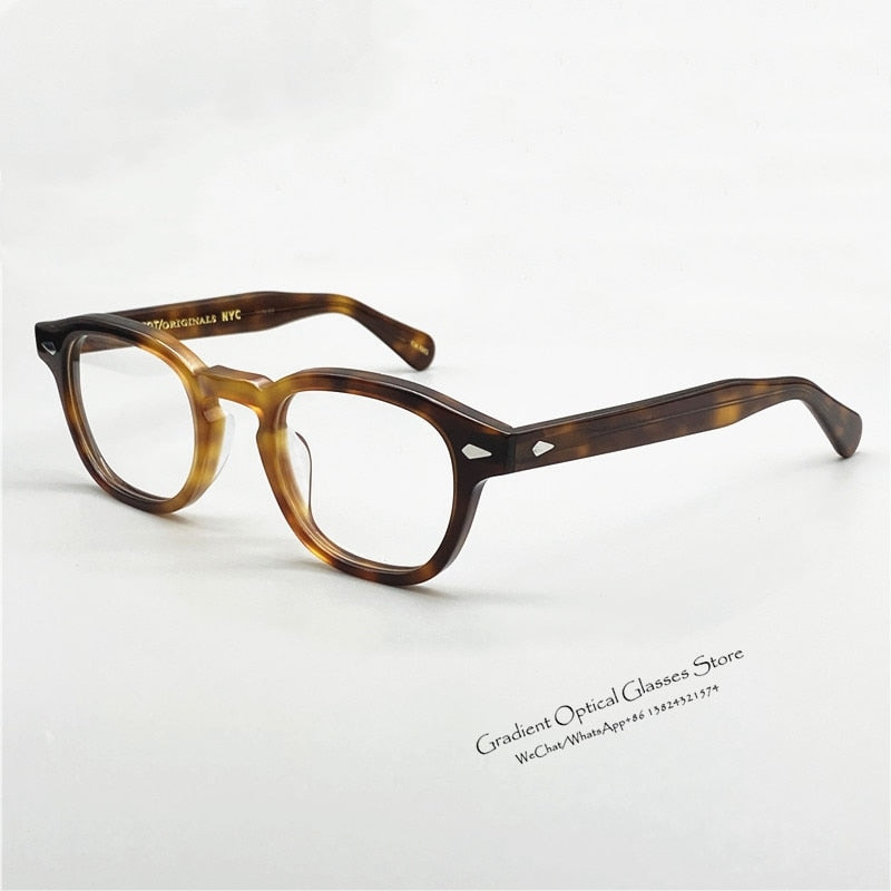 Pirate Captain Johnny Depp LEMTOSH Original Quality Acetate Oval Glasses Frame Men and Women Myopia Prescription Reading Glasses