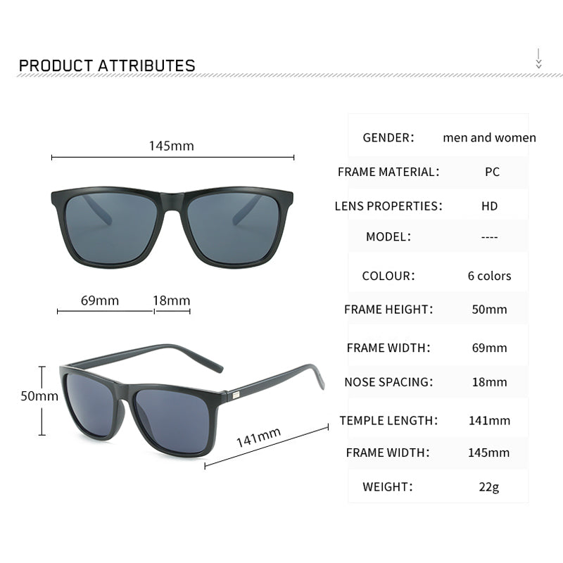 Polaroid sunglasses size chart on sale