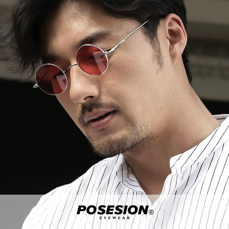 Posesion Brand Designer Classic Polarized Round Sunglasses Men Small V –  Cinily