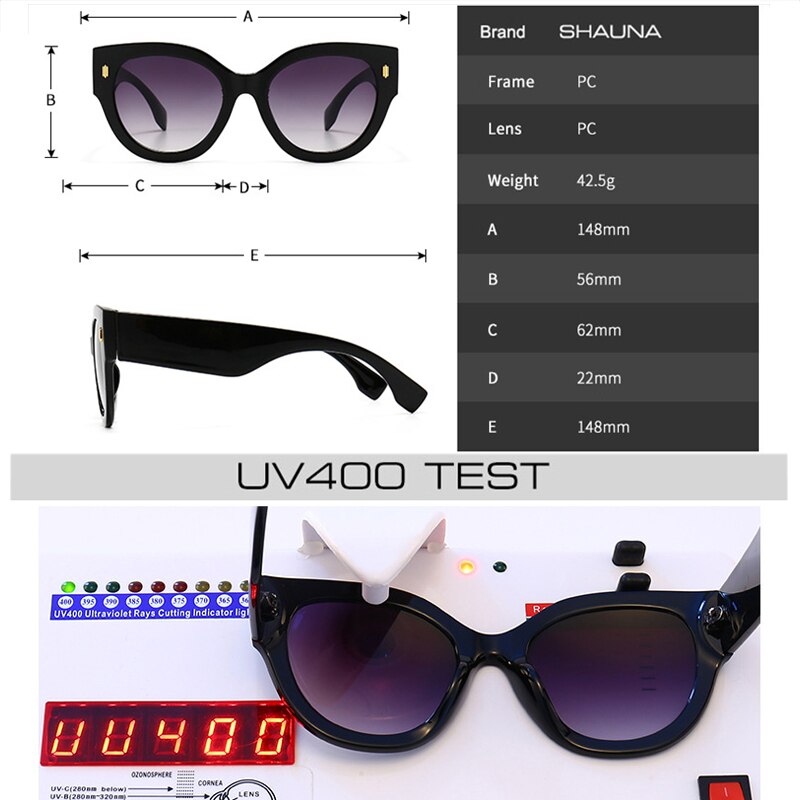 SHAUNA Oversized Round Women Sunglasses Brand Designer Rivets Eyewear Ins Popular Retro Gradient Men Sun Glasses Shades UV400
