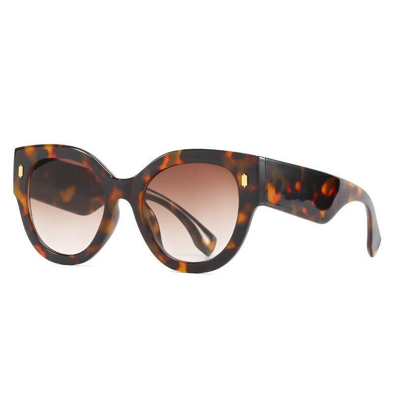 SHAUNA Oversized Round Women Sunglasses Brand Designer Rivets Eyewear Ins Popular Retro Gradient Men Sun Glasses Shades UV400