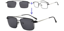 Load image into Gallery viewer, SHINU  polarized sunglasses man clip-on sun-glasses outdoor sports optics frame  Prescription eyeglasses frame clip on two used