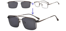 Load image into Gallery viewer, SHINU  polarized sunglasses man clip-on sun-glasses outdoor sports optics frame  Prescription eyeglasses frame clip on two used