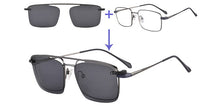 Load image into Gallery viewer, SHINU  polarized sunglasses man clip-on sun-glasses outdoor sports optics frame  Prescription eyeglasses frame clip on two used