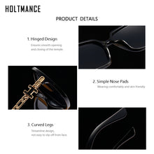 Load image into Gallery viewer, Simple Big Frame Square Sunglasses Women Retro Photochromic Mirror Sun Glasses Ladies Brand Design Chain Eyewear UV400