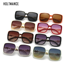 Load image into Gallery viewer, Simple Big Frame Square Sunglasses Women Retro Photochromic Mirror Sun Glasses Ladies Brand Design Chain Eyewear UV400