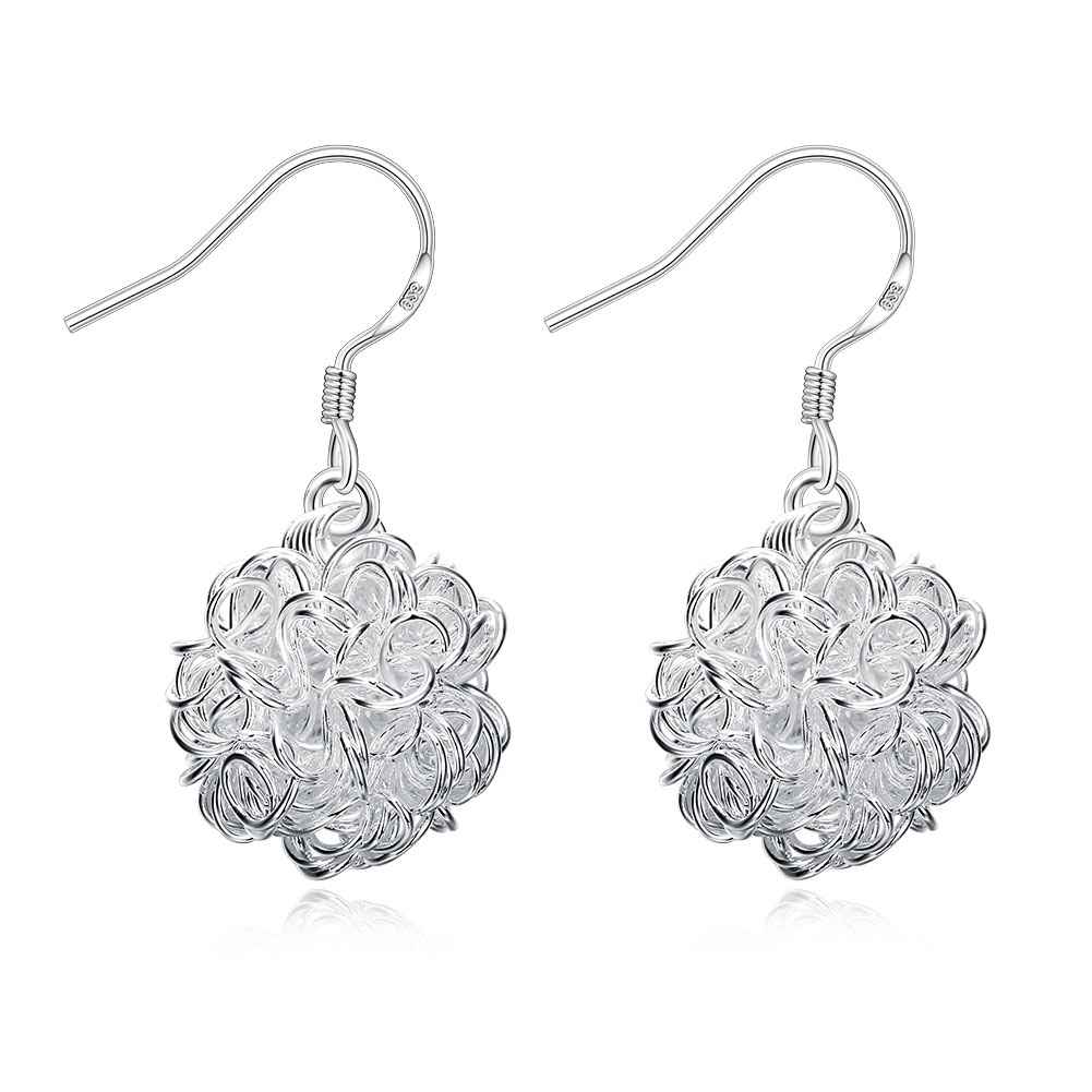 Simple Fashion Style Silver plated Tennis Ball Earrings Jewellery mens 2014,Wholesale&hot sell, SMTE076