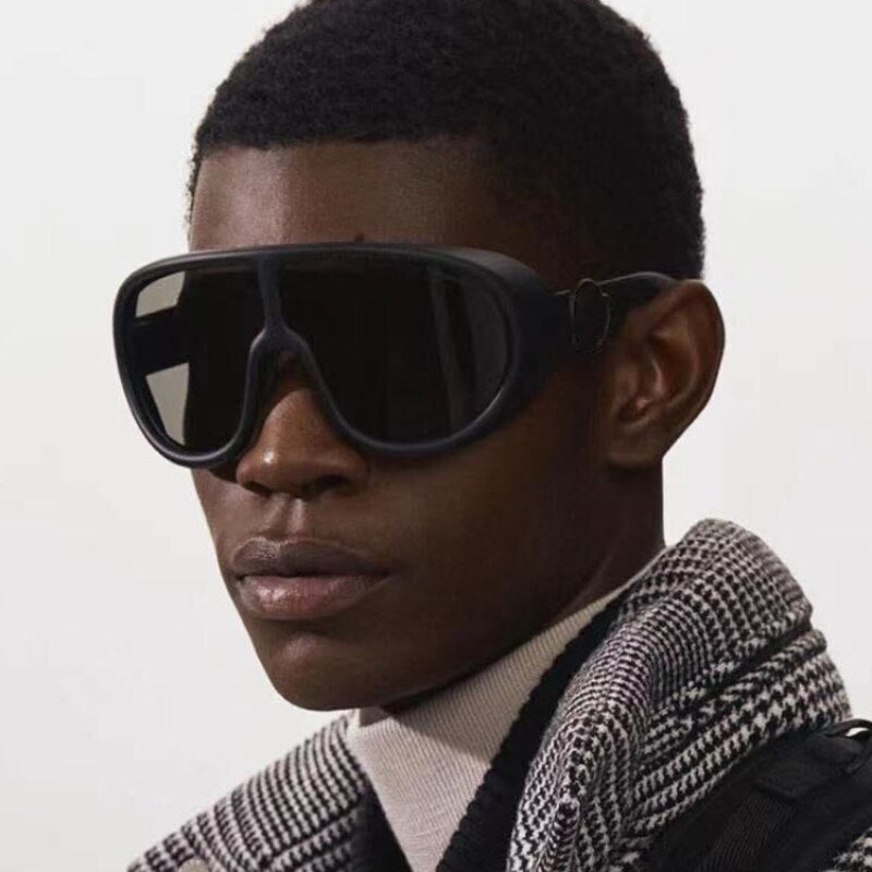 Square Oversized Polarized Goggle Sunglasses for Big Heads Men Retro V –  Cinily