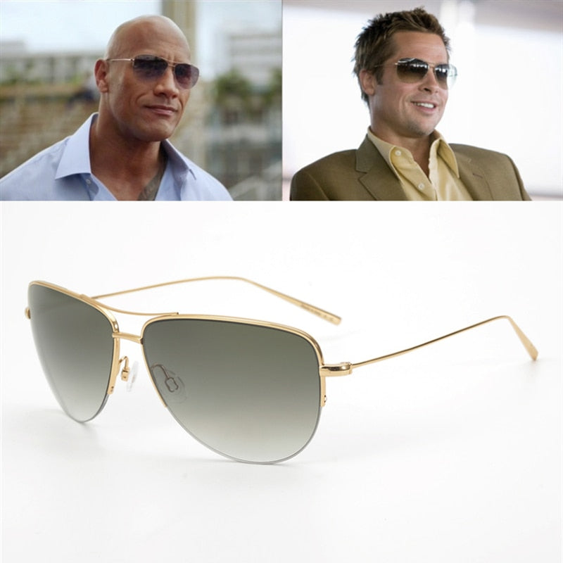 Occhiali da sole Strummer super leggeri da 12 g Montatura in puro titanio con lenti sfumate Occhiali da sole pilota Uomo Occhiali da sole unisex OV1004S