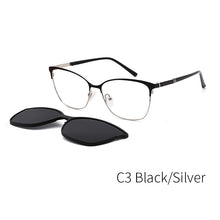 Load image into Gallery viewer, TANGOWO Magnetic Clip on Sunglasses Man Woman Metal Optical Glasses Frame UV400   Retro Myopia Prescription Glasses 2023