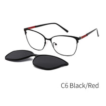 Load image into Gallery viewer, TANGOWO Magnetic Clip on Sunglasses Man Woman Metal Optical Glasses Frame UV400   Retro Myopia Prescription Glasses 2023