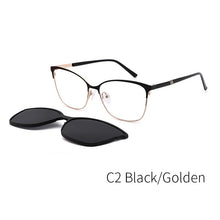 Load image into Gallery viewer, TANGOWO Magnetic Clip on Sunglasses Man Woman Metal Optical Glasses Frame UV400   Retro Myopia Prescription Glasses 2023