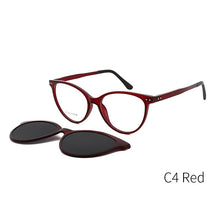 Load image into Gallery viewer, TANGOWO Vintage Cateye Sunglasses Women Myopia Eyeglass Clip on Brand Designer Optical Frame Prescription glasses Multifunction