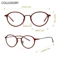 Load image into Gallery viewer, Ultem Round Eyeglasses Frame for Women Men Prescription Glasses Frames for Boy Girl Small Vintage Optical Eyewear with Clear Len