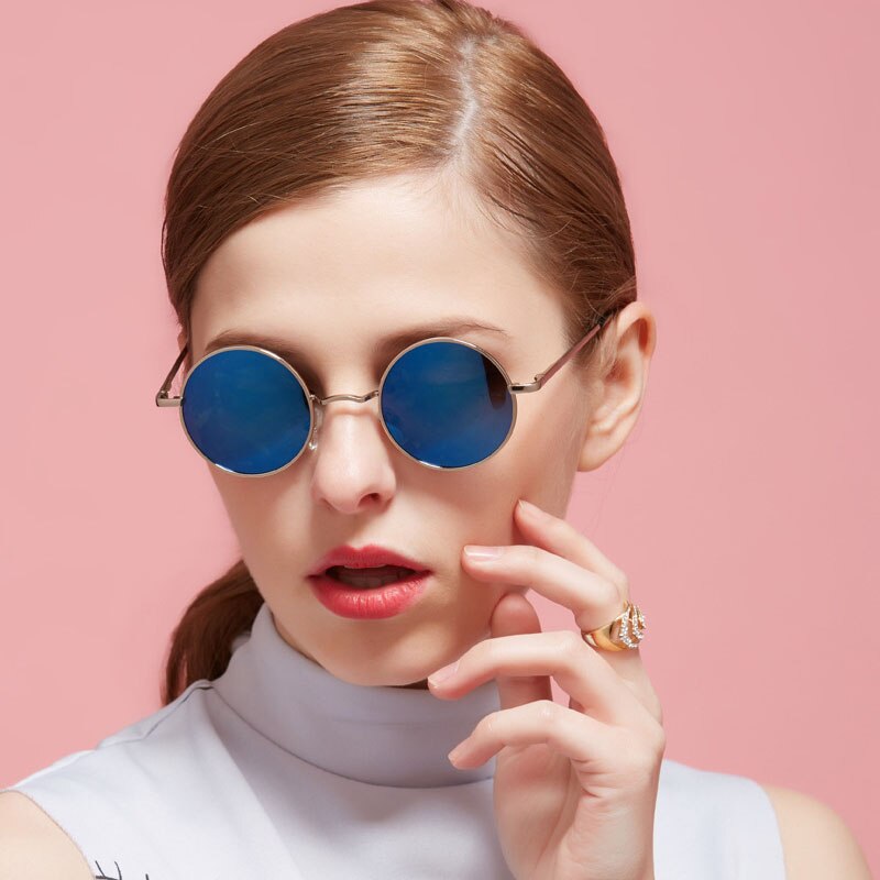 VEGA Polarized 80s 90s Retro Round Glasses Men Women Metal Round