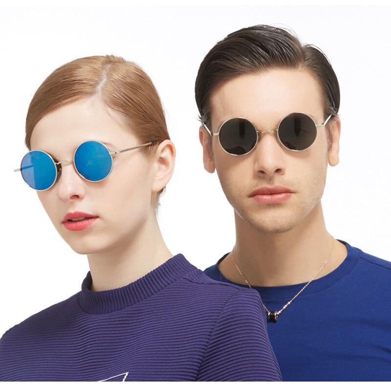 VEGA Polarized 80s 90s Retro Round Glasses Men Women Metal Round