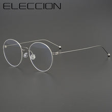 Load image into Gallery viewer, Vintage Round Glasses Frame Women Pure Titanium Myopia Optical Prescription Eyeglass Frame Man 2023 Screwless Eyewear Korea