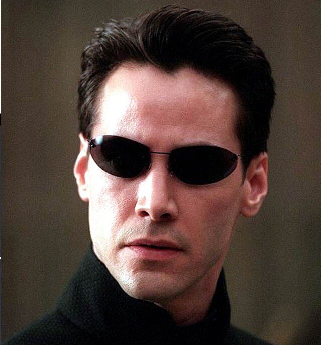 WEARKAPER Matrix Morpheus Sunglasses Steampunk Movie Eyewear men Rimle – Cinily