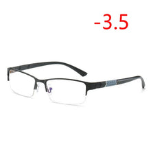 Load image into Gallery viewer, 0 -0.5 -1 -1.5 -2 -2.5 To -6 Half Metal Frame Nearsighted Glasses Unisex Myopia Resin Clear Mirror Short-sighted Diopter Glasses