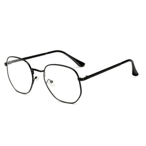 0 -1.0 -1.5 -2.0 A -6 Poligono Occhiali Miopia Finiti Donna Uomo Retro Studente Diottrie Occhiali Da Vista Nero/Montatura Oro