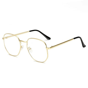 0 -1.0 -1.5 -2.0 A -6 Poligono Occhiali Miopia Finiti Donna Uomo Retro Studente Diottrie Occhiali Da Vista Nero/Montatura Oro