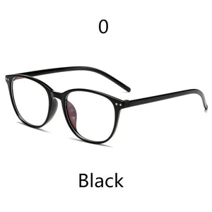 0 -1 -1.5 -2 -2.5 -3 -3.5 -4 -4.5 -5.0 -5.5 -6.0 Classic Rivets Myopia Glasses With Degree Women Men Black Glasses Frame