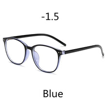 Load image into Gallery viewer, 0 -1 -1.5 -2 -2.5 -3 -3.5 -4 -4.5 -5.0 -5.5 -6.0 Classic Rivets Myopia Glasses With Degree Women Men Black Glasses Frame