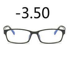 Carica l&#39;immagine nel visualizzatore di Gallery, 0 -1 -1.5 -2 -2.5 -3 -3.5 -4 -5 -6 Finished Myopia Glasses Men Short-sight Eyewear Black Transparent Frame Women Myopia Glasses