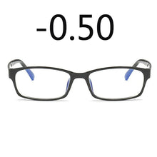 Carica l&#39;immagine nel visualizzatore di Gallery, 0 -1 -1.5 -2 -2.5 -3 -3.5 -4 -5 -6 Finished Myopia Glasses Men Short-sight Eyewear Black Transparent Frame Women Myopia Glasses