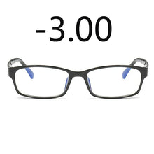 Carica l&#39;immagine nel visualizzatore di Gallery, 0 -1 -1.5 -2 -2.5 -3 -3.5 -4 -5 -6 Finished Myopia Glasses Men Short-sight Eyewear Black Transparent Frame Women Myopia Glasses