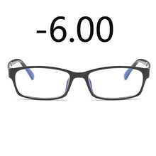 Carica l&#39;immagine nel visualizzatore di Gallery, 0 -1 -1.5 -2 -2.5 -3 -3.5 -4 -5 -6 Finished Myopia Glasses Men Short-sight Eyewear Black Transparent Frame Women Myopia Glasses