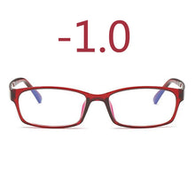 Carica l&#39;immagine nel visualizzatore di Gallery, 0 -1 -1.5 -2 -2.5 -3 -3.5 -4 -5 -6 Finished Myopia Glasses Men Short-sight Eyewear Black Transparent Frame Women Myopia Glasses